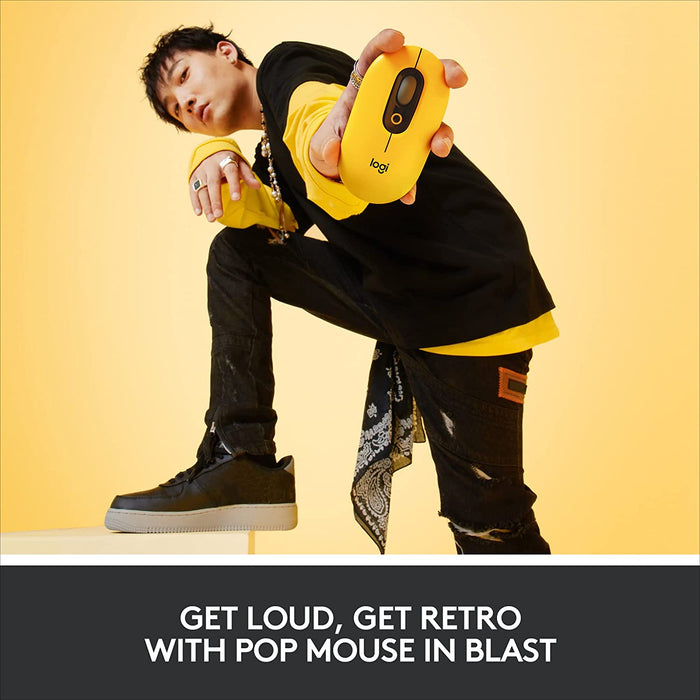 Logitech Pop Emoji Mouse - Blasting Yellow