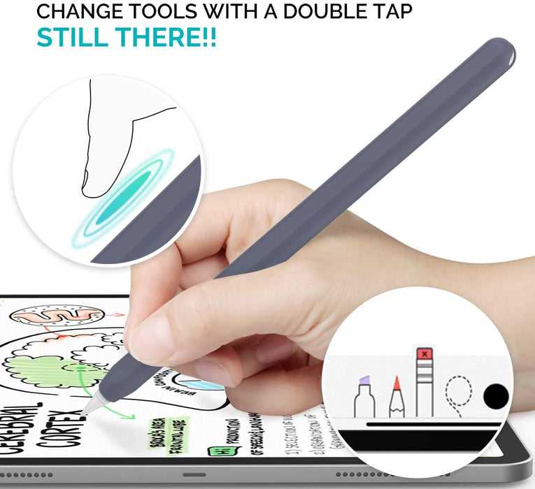 AhaStyle Cute Pencil Case Skin, compatible for Apple Pencil 2, soft cover with a fun design, available at TaMiMi Projects in Qatar.
