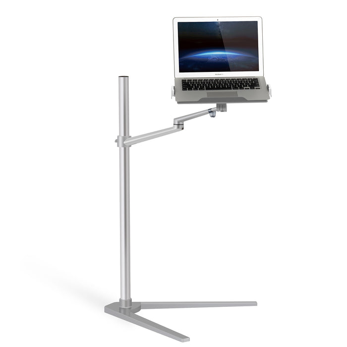 Versatile aluminum stand for laptops (11-17”), tablets (7-13”), and phones (3.5-5.5”), adjustable height - TaMiMi Projects in Qatar.
