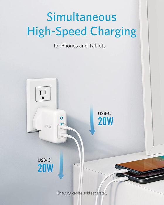Anker PowerPort III Duo 40W - White