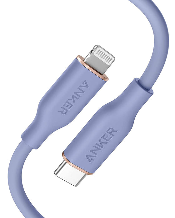 Anker Powerline III Flow, USB C to Lightning - 90cm - Purple