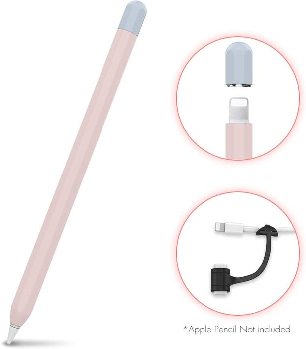 AhaStyle Duotone Case Cover Silicone Sleeve Skin Compatible with Apple Pencil1 - Pink