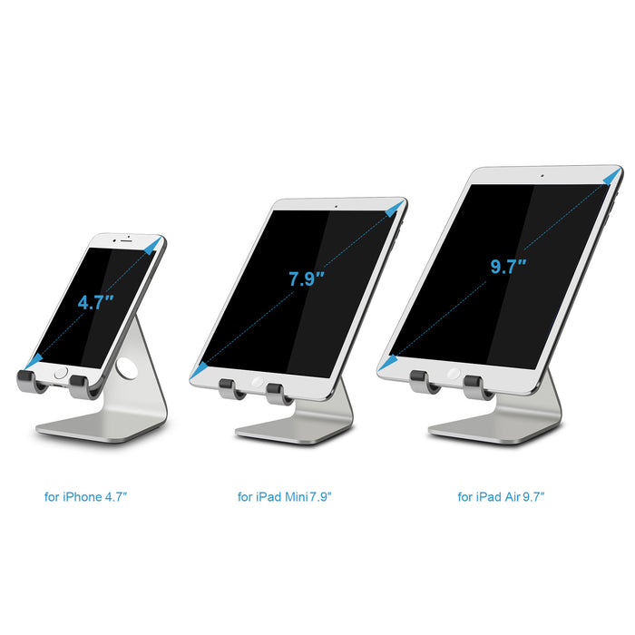 Phone & Tablet Desktop Stand - Silver