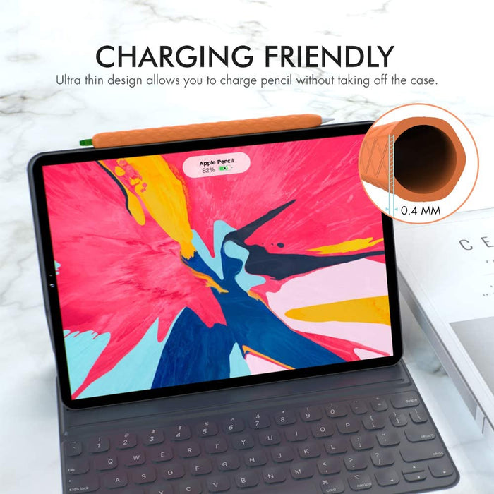 AhaStyle Cute Pencil Case Skin, compatible for Apple Pencil 2, soft cover with a fun design, available at TaMiMi Projects in Qatar.