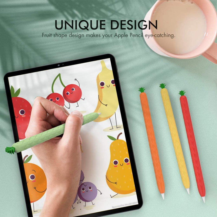 تلبيسة قلم بشكل مرح من أهاستايل متوافق مع قلم آبل ٢، غطاء ناعم يوفر الحماية بتصميم مميز، متوفر لدى تميمي بروجكتس في قطر.