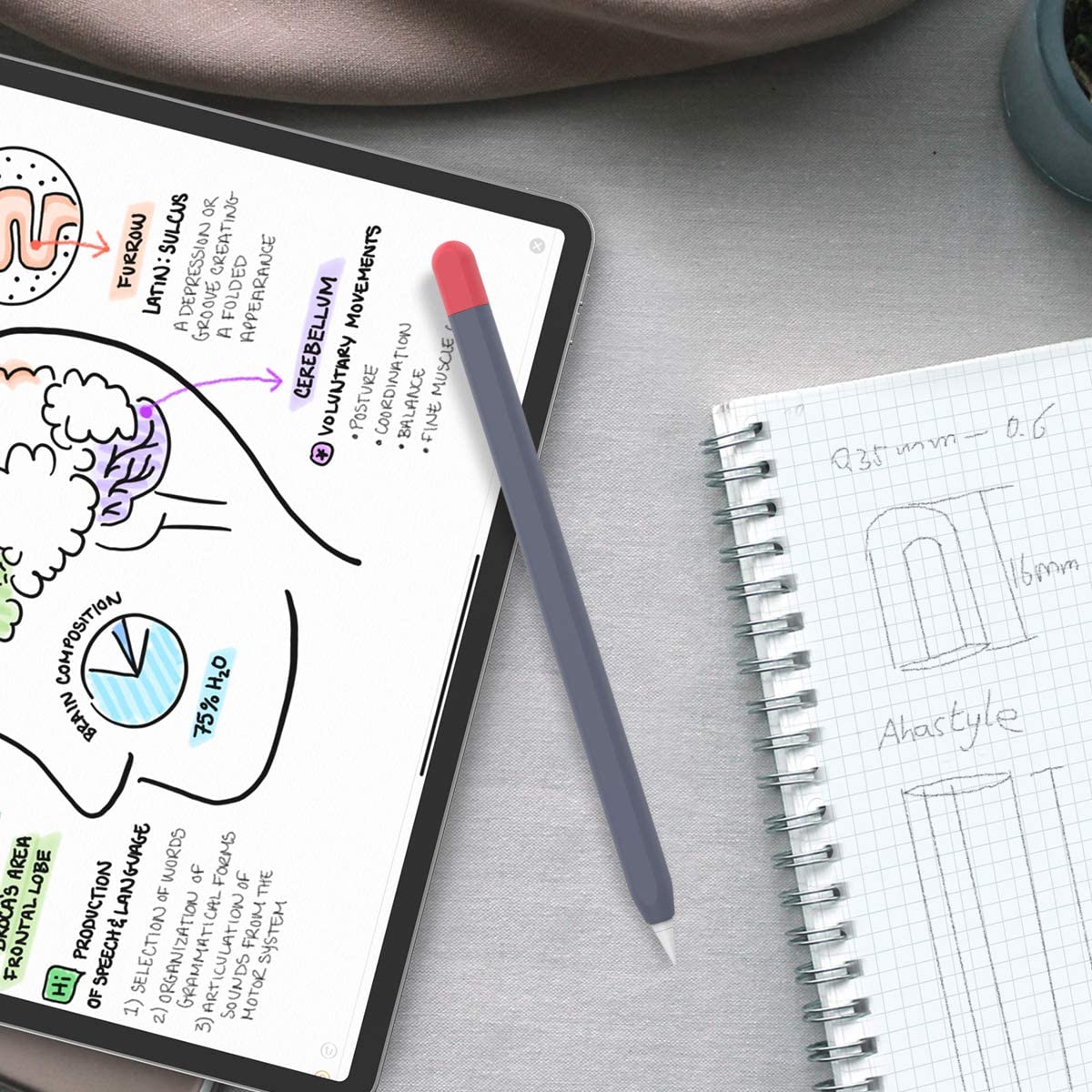 AhaStyle Case Apple Pencil 2 / Pro - Midnight Blue AhaStyle Case Apple Pencil 2 / Pro - Midnight Blue