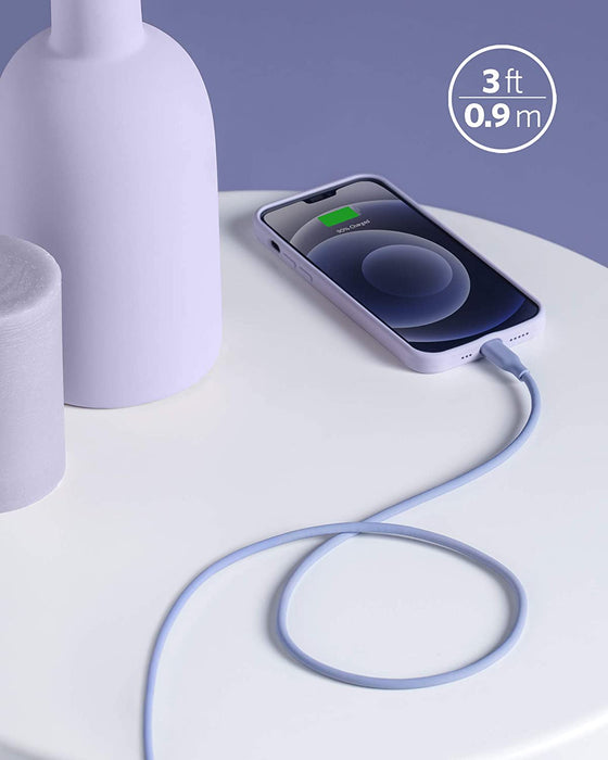 Anker Powerline III Flow, USB C to Lightning - 90cm - Purple