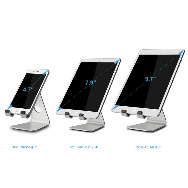 Adjustable tablet and phone stand with CNC precision, heavy-duty aluminum base, fits up to 10-inch devices - TaMiMi Projects in Qatar.