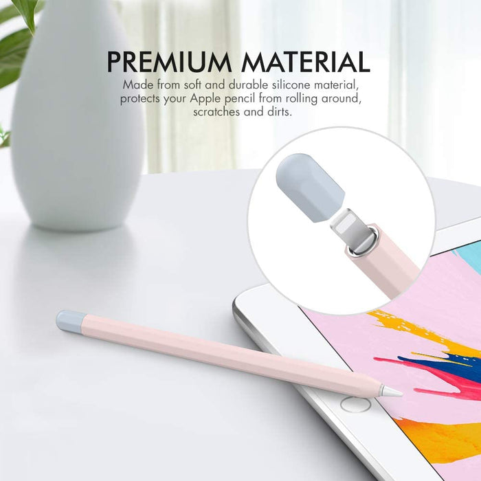 AhaStyle Duotone Case Cover Silicone Sleeve Skin Compatible with Apple Pencil1 - Pink