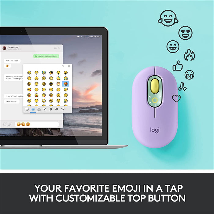 Logitech Pop Emoji Mouse - Daydream Mint