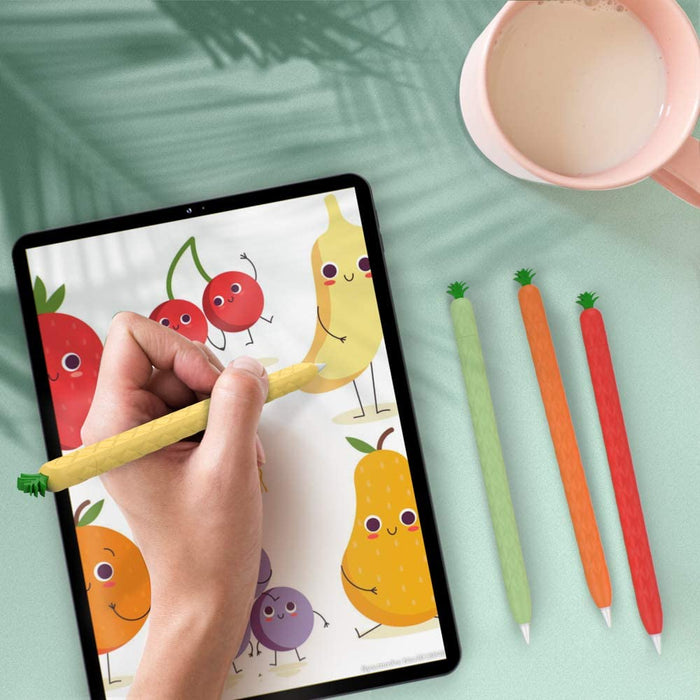 تلبيسة قلم بشكل مرح من أهاستايل متوافق مع قلم آبل ٢، غطاء ناعم يوفر الحماية بتصميم مميز، متوفر لدى تميمي بروجكتس في قطر.
