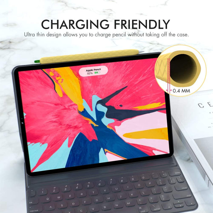 AhaStyle Cute Pencil Case Skin, compatible for Apple Pencil 2, soft cover with a fun design, available at TaMiMi Projects in Qatar.