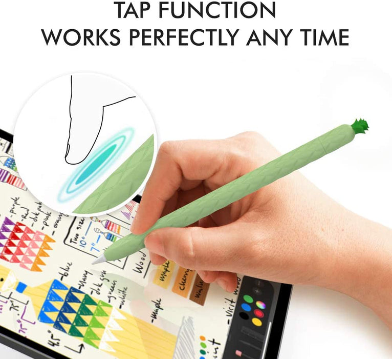 AhaStyle Cute Pencil Case Skin, compatible for Apple Pencil 2, soft cover with a fun design, available at TaMiMi Projects in Qatar.