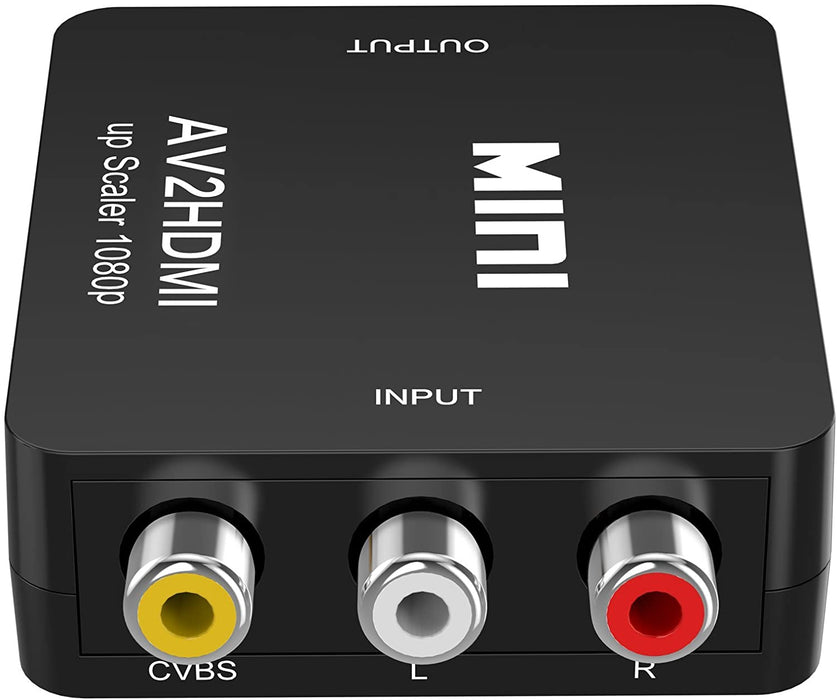 ‫محول AV إلى HDMI صغير مع ترقية إلى 1080p، سهل التركيب لتوصيل الأجهزة القديمة بشاشات حديثة - تميمي بروجكتس قطر.‬