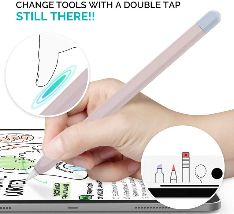 AhaStyle Cute Pencil Case Skin, compatible for Apple Pencil 2, soft cover with a fun design, available at TaMiMi Projects in Qatar.