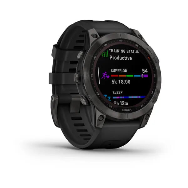 Fēnix® 7 Sapphire Solar Edition - Black DLC Titanium with Black Band - 47mm