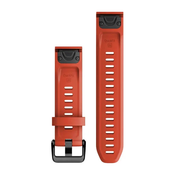 QuickFit® 20 Watch Bands - Flame Red Silicone