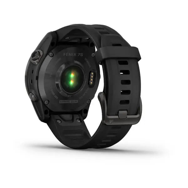 Fēnix® 7S Sapphire Solar - Carbon Grey DLC Titanium with Black Band - 42mm