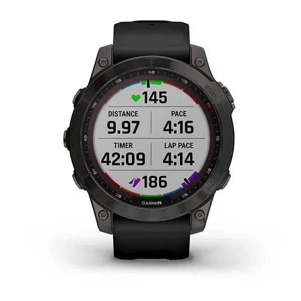 Fēnix® 7 Sapphire Solar Edition - Black DLC Titanium with Black Band - 47mm