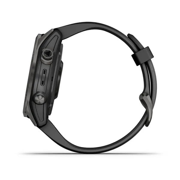 Fēnix® 7S Sapphire Solar - Carbon Grey DLC Titanium with Black Band - 42mm